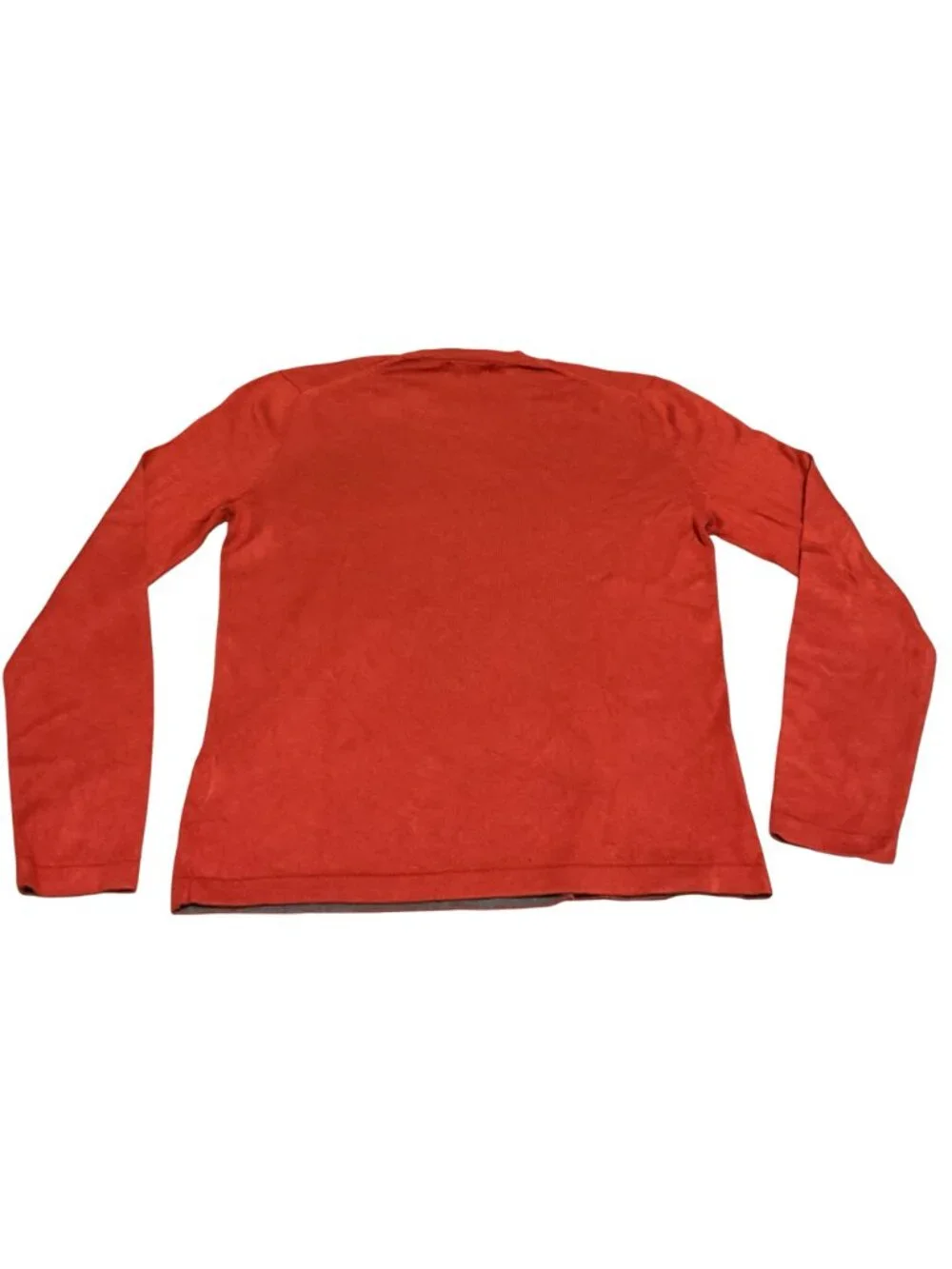 Banana Republic Silk Cashmere Sweater Burnt Orange Sz M Crewneck Long Sleeve Men